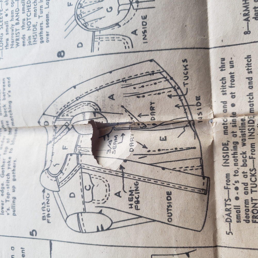 1930s Vintage 34" Bust Simplicty 3380 Short Suspender Skirt Top Sewing Pattern - Picture 9 of 10